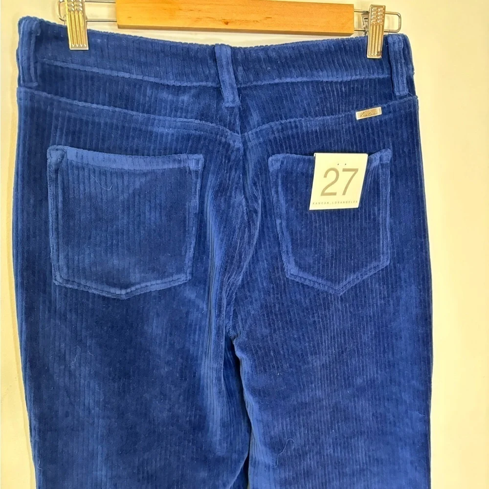 NWT KanCan Blue Loose Leg Corduroy Crop Ankle Pants